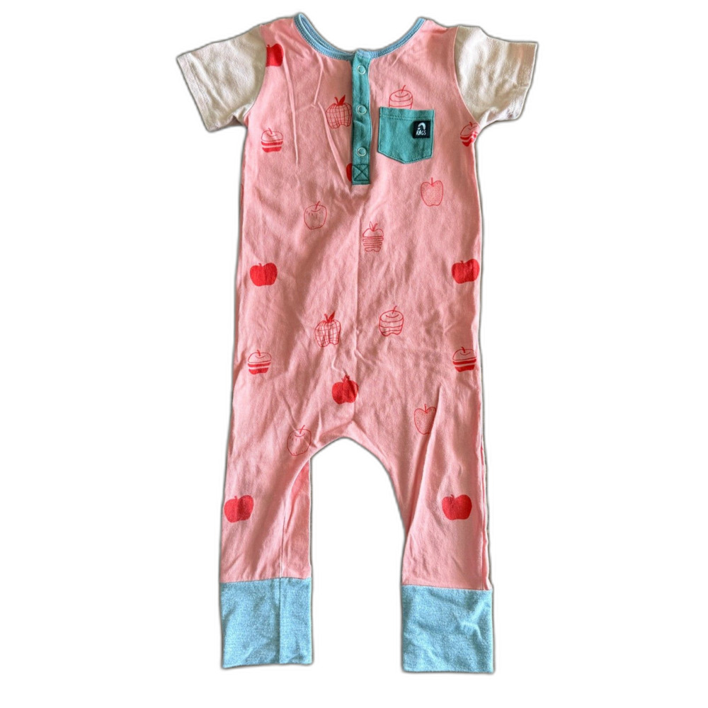 Rags Short Sleeve Apple Print Romper Coverall Toddler 18-24 Months